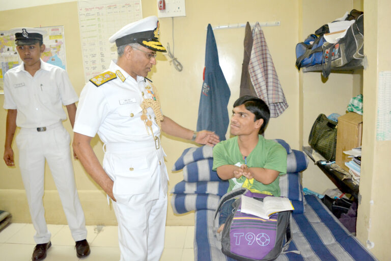 Vice Admiral Anil Bhokare interacting with Students.